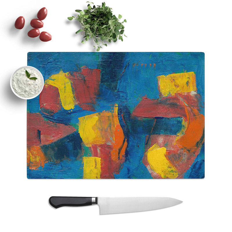 Tempered Glass Art Painting Vol.276 Chopping Board, 39 cm W x 28.5 cm L
