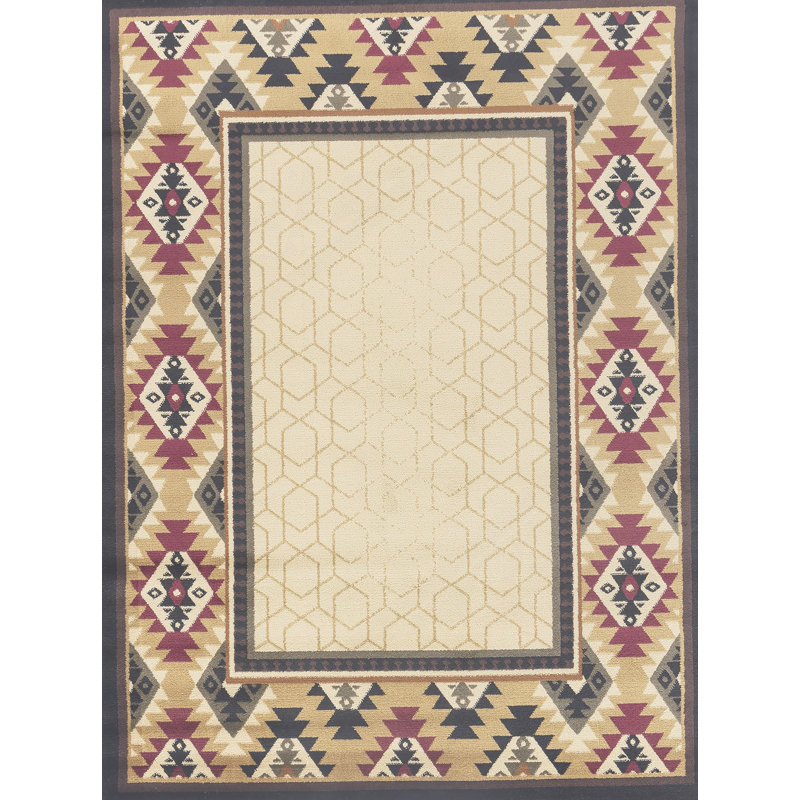 Tribes Cream  Southwest Area Rug, Runner 2'7" x 7'3"