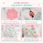Ensemble de literie à motif floral moderne, ensemble de 4 pièces simples en microfibre pour chambre de fille