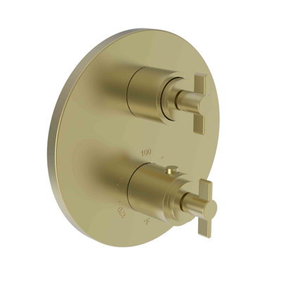 Tolmin 1/2" Round Thermostatic Trim Plate With Handle
