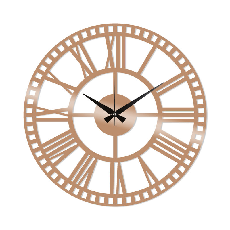 Horloge murale 19 po Lowrey, Cuivre / noir