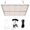Lumière DEL 400W à spectre complet avec lumière rouge et infrarouge, lumière quantique à intensité variable pour plantes d'intérieur, semis, légumes et fleurs, 23,62 x 23,62 po, prise 120 V
