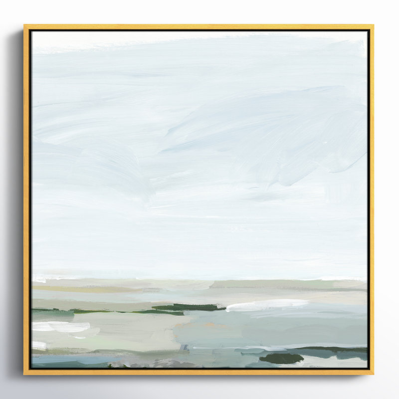 Catrena Pure Stillness - Cadre flottant, reproduction d'art sur toile, H 31,5 po x l 31,5 po, Doré