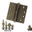 Charnière de porte simple à roulement à billes en laiton massif H 4 po x l 4 po-63218546