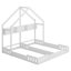 Lits plateforme Wood House, deux lits partagés avec tablettes et garde-corps