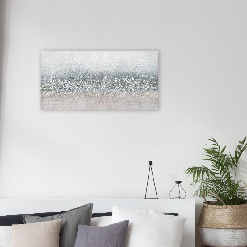 Peinture sur toile tendue, H 20 po x l 40 po x P 1,5 po