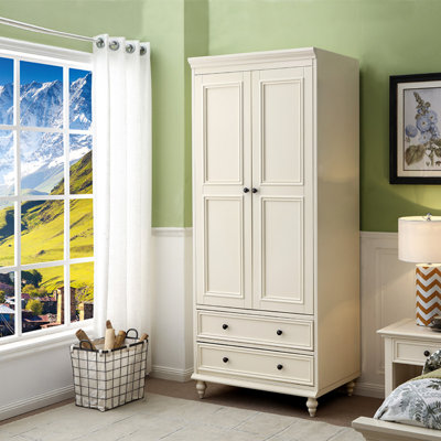 Armoire américaine à deux portes de style crème