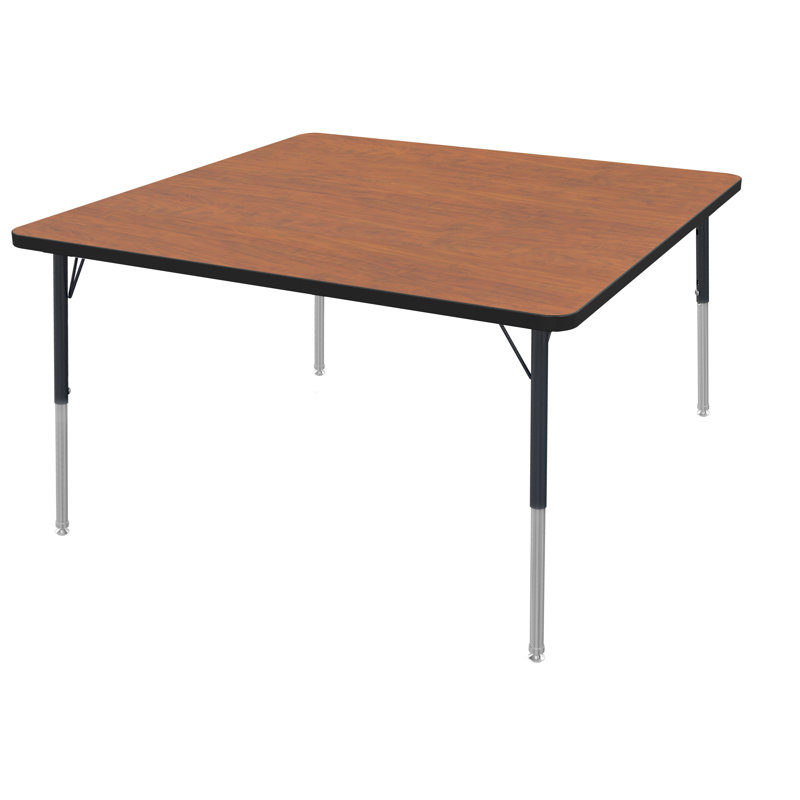 Table d'activité pour tout-petits ajustable MG, H 24 po x L 42 po x l 42 po, Cerisier sauvage, Noir