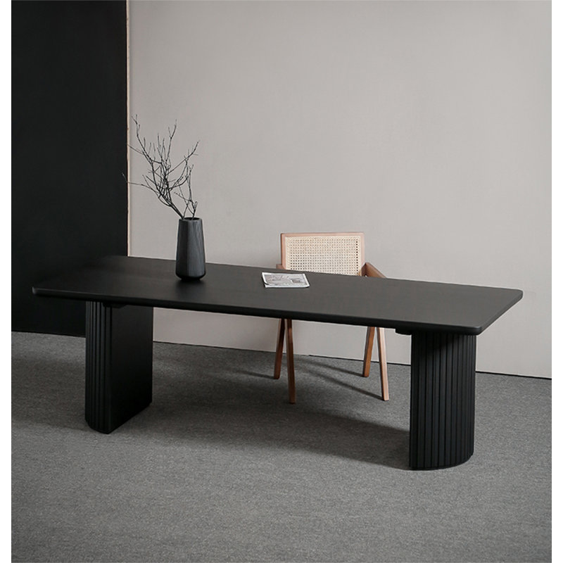 Minimalist Solid Wood Rectangular Writing Desk, 29.53" H x 78.74" W x 31.5" D