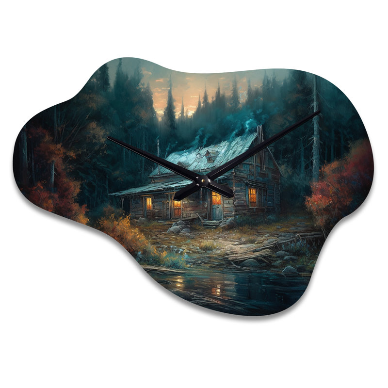 Horloge murale Haisley Cabin In The Woods, Petit