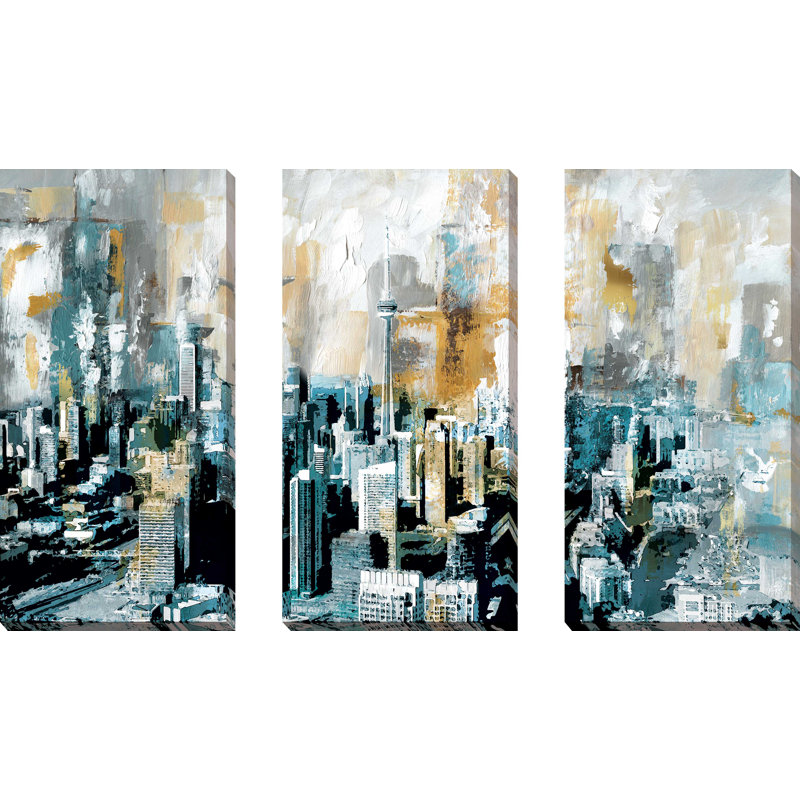 "Toronto", ensemble de 3 impressions sur toile