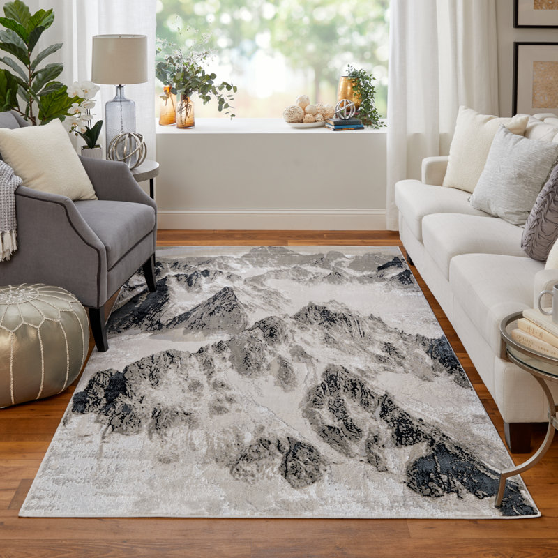Tapis argenté Jewel, Rectangle 9 pi 10 po x 13 pi