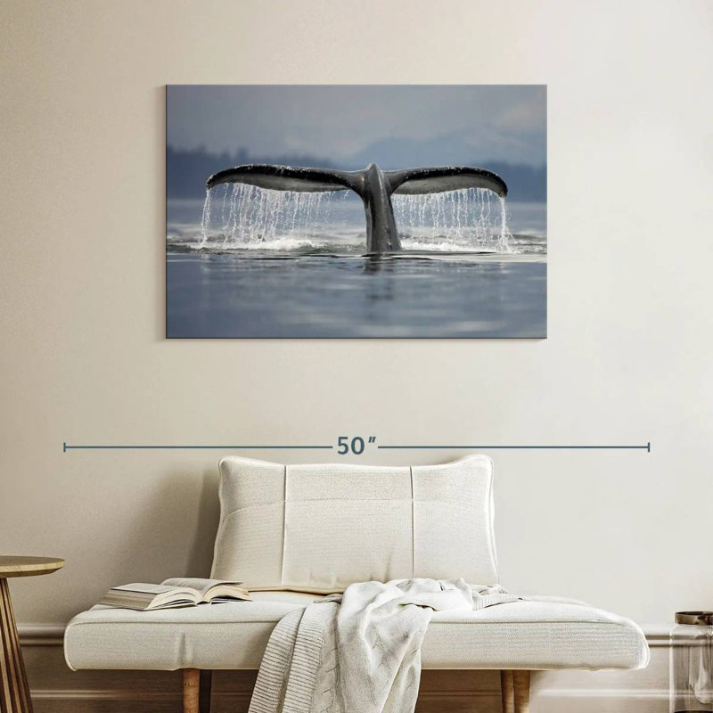 Diving Whale Tail, 26" H x 39" W