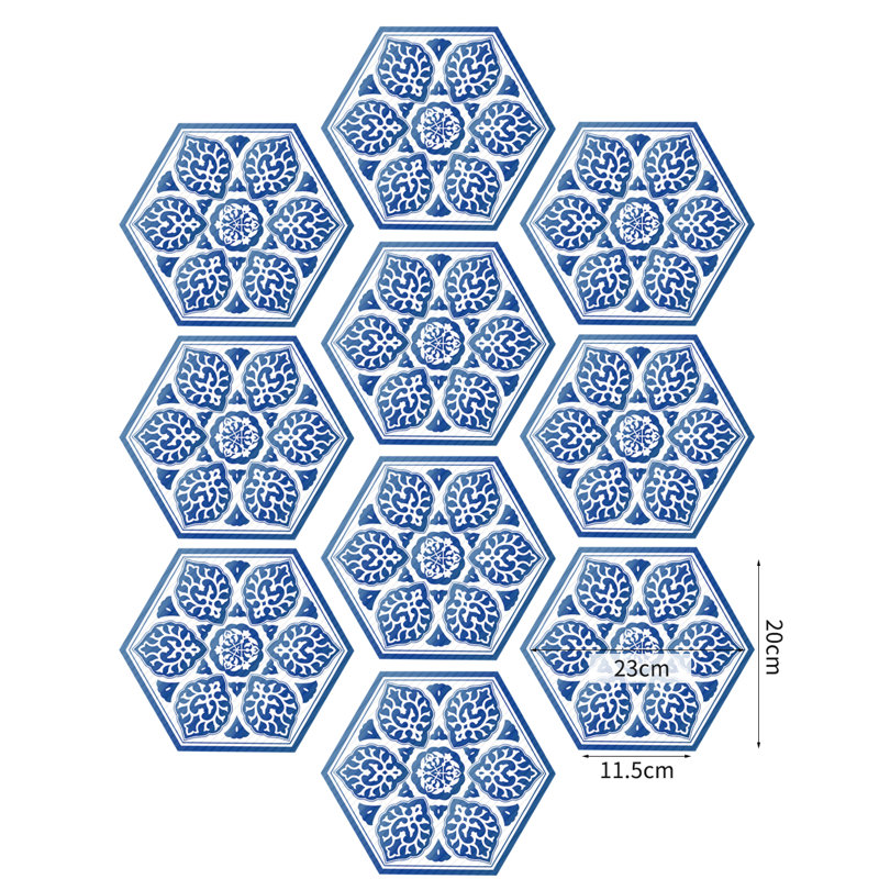 20cm W x 23cm L PVC Peel and Stick Mosaic Tile