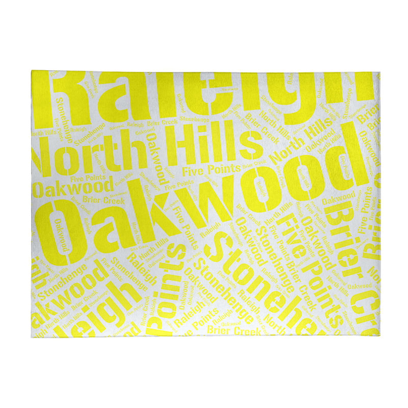 Tapis jaune poils longs à tissage plat, Rectangle 5 pi x 7 pi