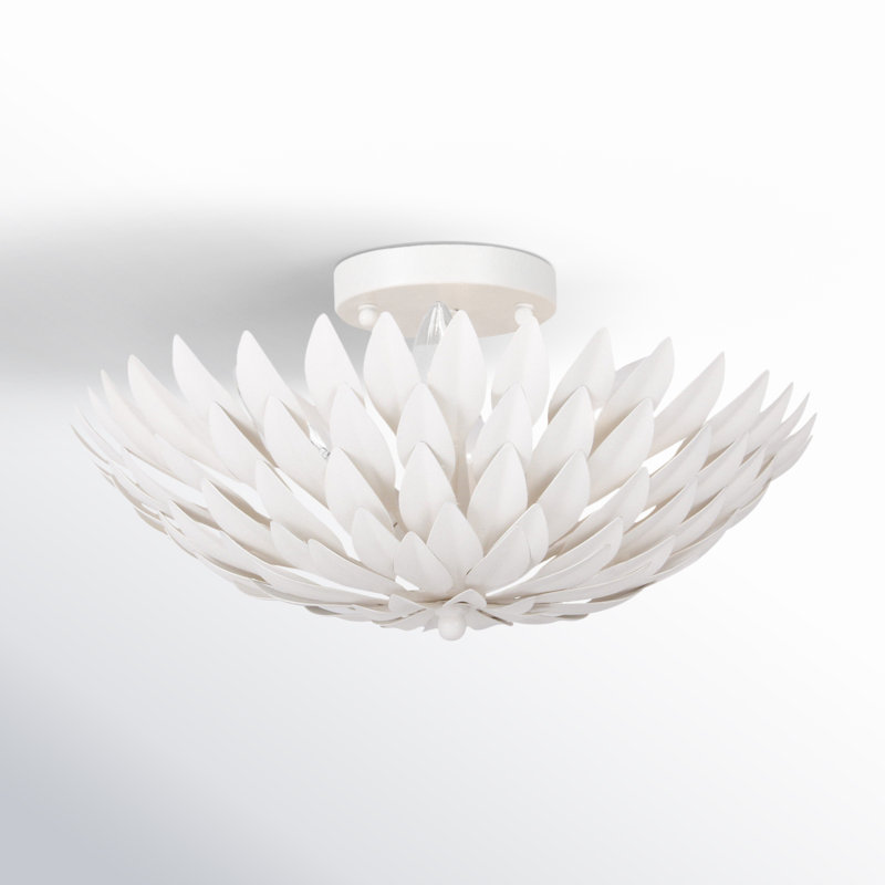 Margo Semi Flush Mount, White