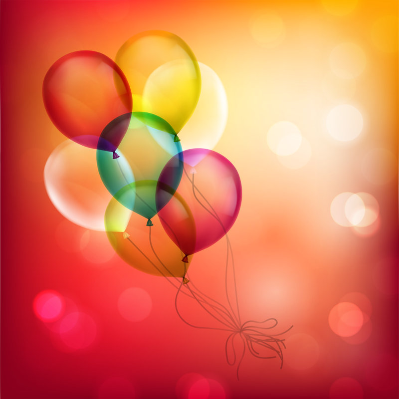 Tabitha Colorful Balloons - Wrapped Canvas Print, 30 cm H x 30 cm W x 3.8 cm D