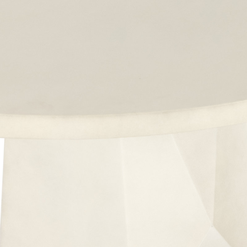 Schuller White Concrete Round Dining Table