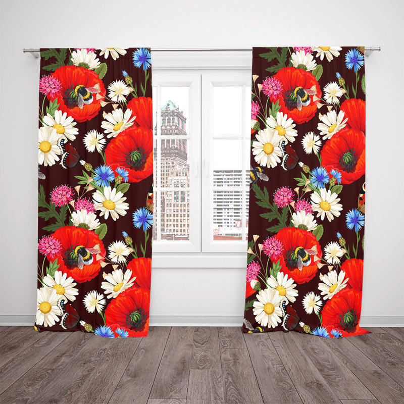 Semi Sheer Curtain Pair, 20" W x 52" L