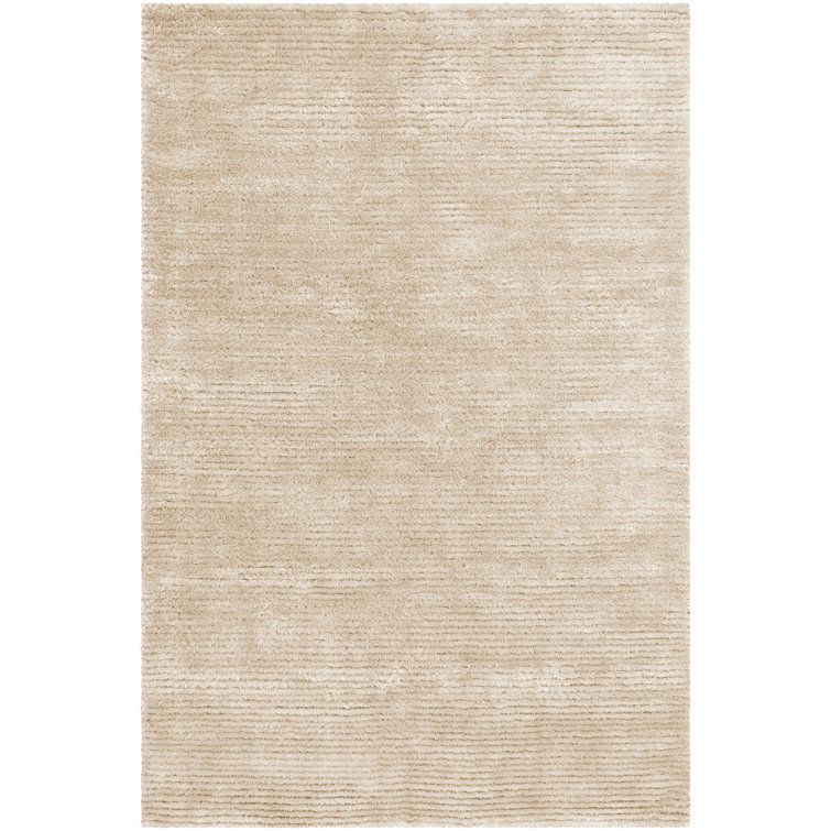 Tapis blanc en polyester de couleur unie Samons