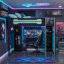 Lit mezzanine avec rangement Gaming