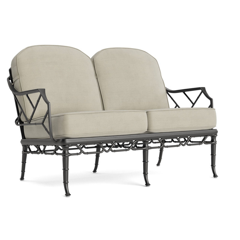 Calcutta Outdoor 2 - Seat Loveseat, Fusion Dove, Textured Pewter