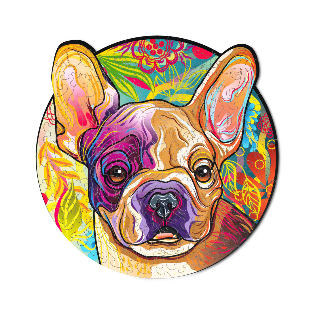 Wood Trick Lucky Puppies Rocky Unique Shaped Puzzle Wood Trick