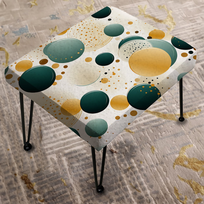 Urban Oasis Polka Dots Pattern - Polka Dots Rectangle Ottoman