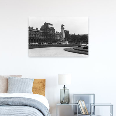 1930, Le Louvre, musée et jardins, Paris, France, rétro, architecture rétro, art mural urbain