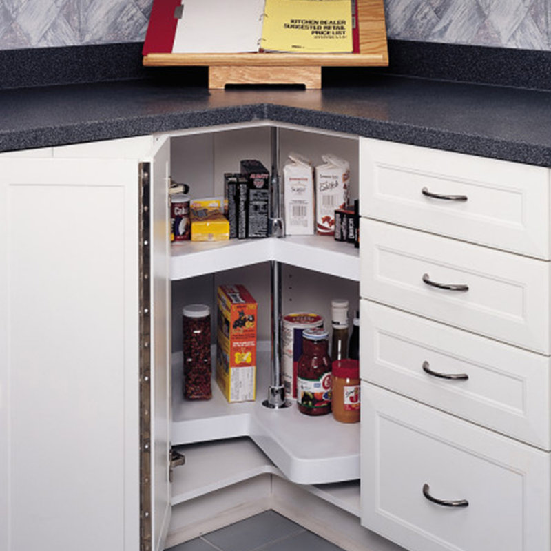 Rev-A-Shelf Kidney Lazy Susan Corner Wall/Base Cabinet 2-Shelf , 18" W