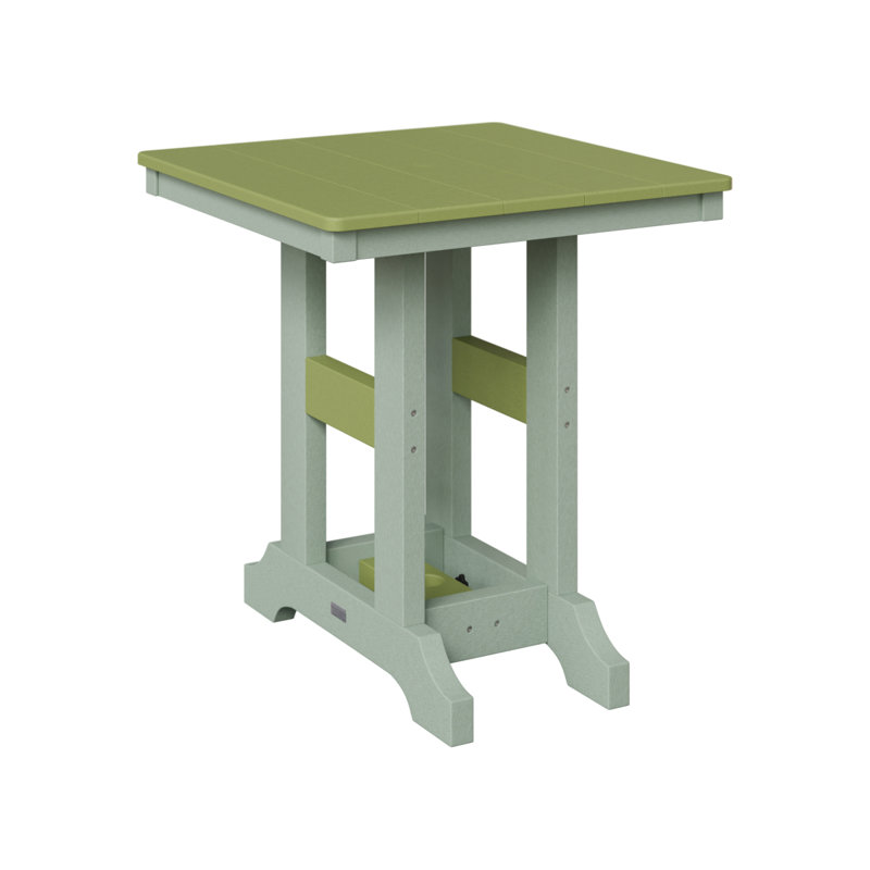 Garden Classic Outdoor Square Dining Table, Kiwi Green, Seafoam