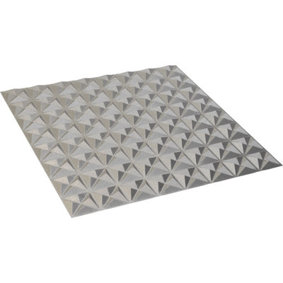 Ekena Millwork 19 5/8"w X 19 5/8"h Coralie Endurawall Decorative 3d Wall Panel, Metallic (covers 2.67 Sq. Ft.) In Dark Steel