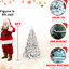 Arbre de Noël de 7 pi, floqué avec 500 lumières Ul, 45 branches de pin, branches enneigées, branches articulées, support en métal robuste - assemblage facile et arbre de 7 pi, construction 1124, idée de base pour la décoration d'hiver