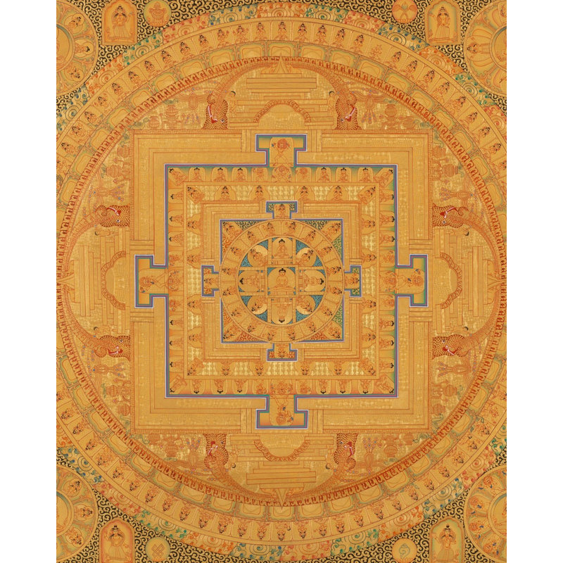 Bouddha Mandala Thangka (Thangka sans brocart)