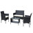 4 Piece Wicker Seating Group With Cushions-365142647