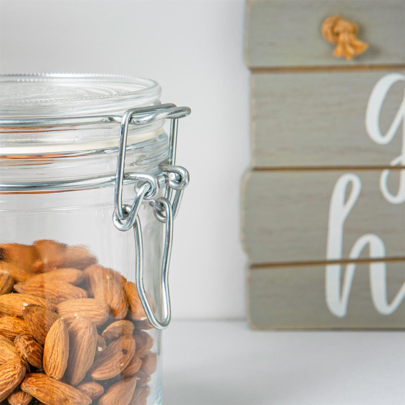 Fido Glass Storage Jars, 10cm H x 10.5cm W x 10.5cm D