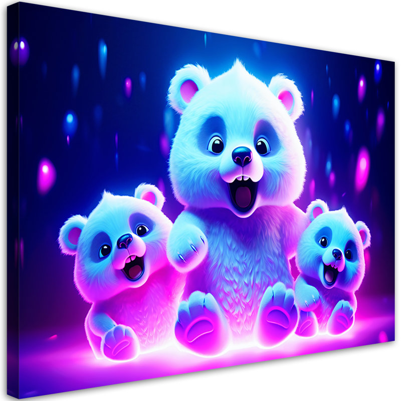 Cute Baby Polar Bear - Wrapped Canvas Print, 80cm H x 120cm W