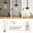 (Set Of 2)1-Light 5.1"W Modern Industrial Glass Pendant Light for Kitchen Island, Over Sink-126187655