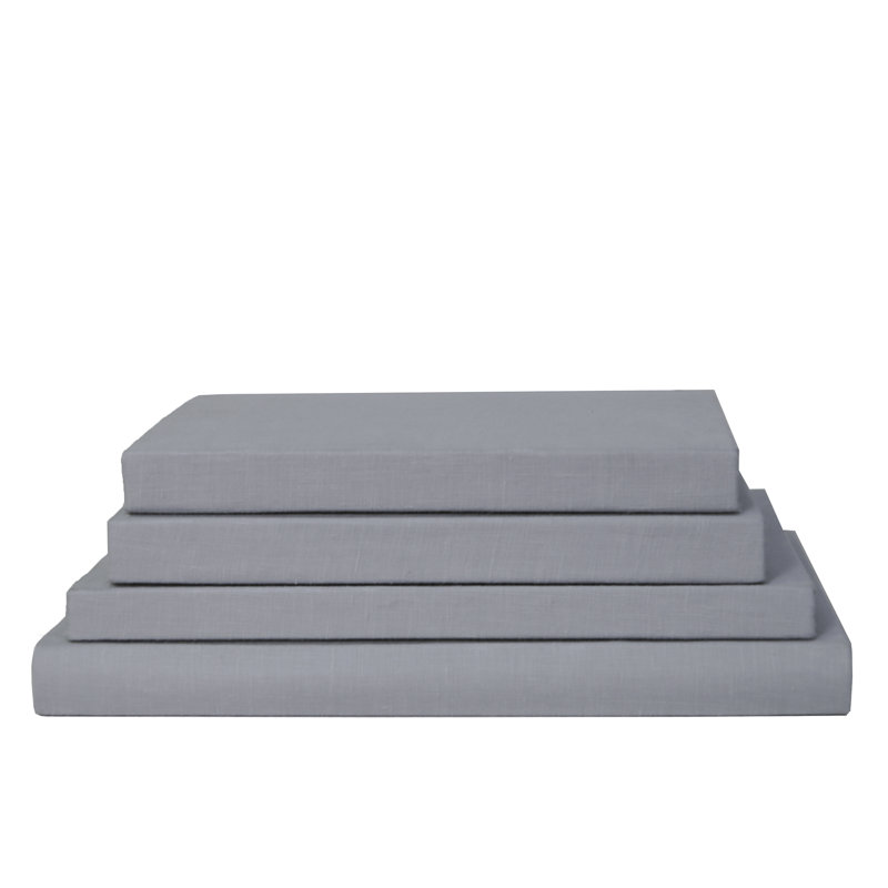 Linen Wrapped Coffee Table Stack, Light Gray