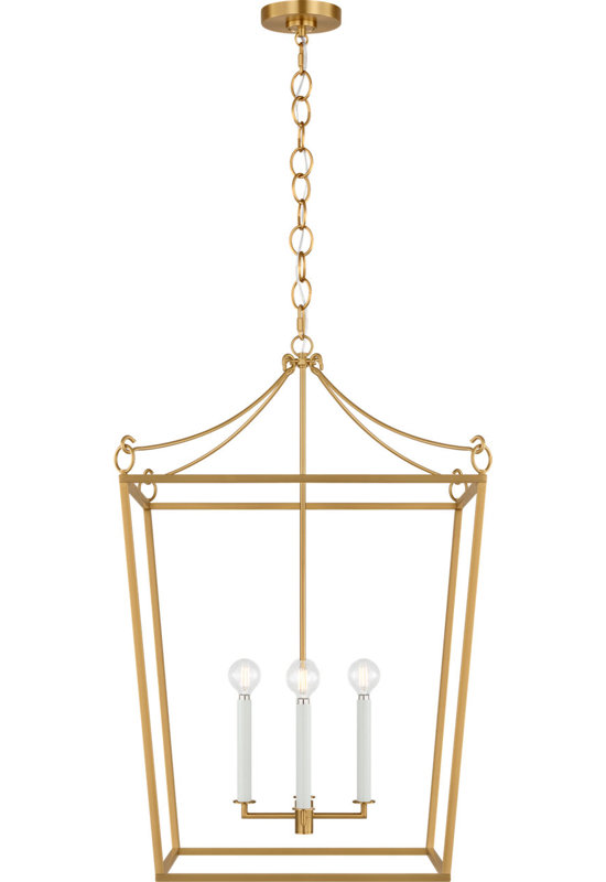 Carlyle Lantern, 98" H x 21" W  x 21" D, Burnished Brass, 4