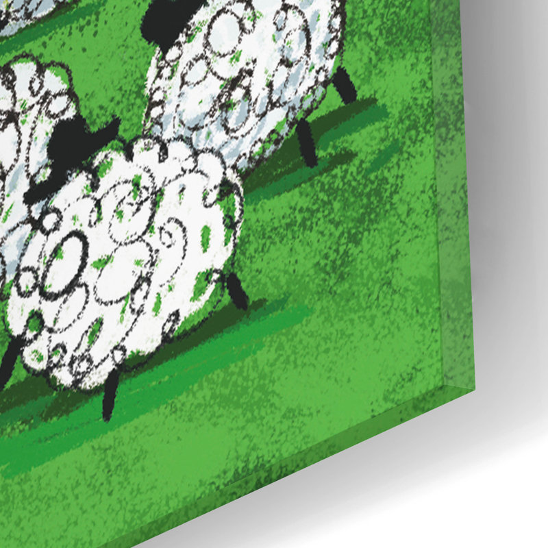  «Bright Shepherds» par Elle Media Group SA, art mural en verre acrylique, 12 po x 12 po