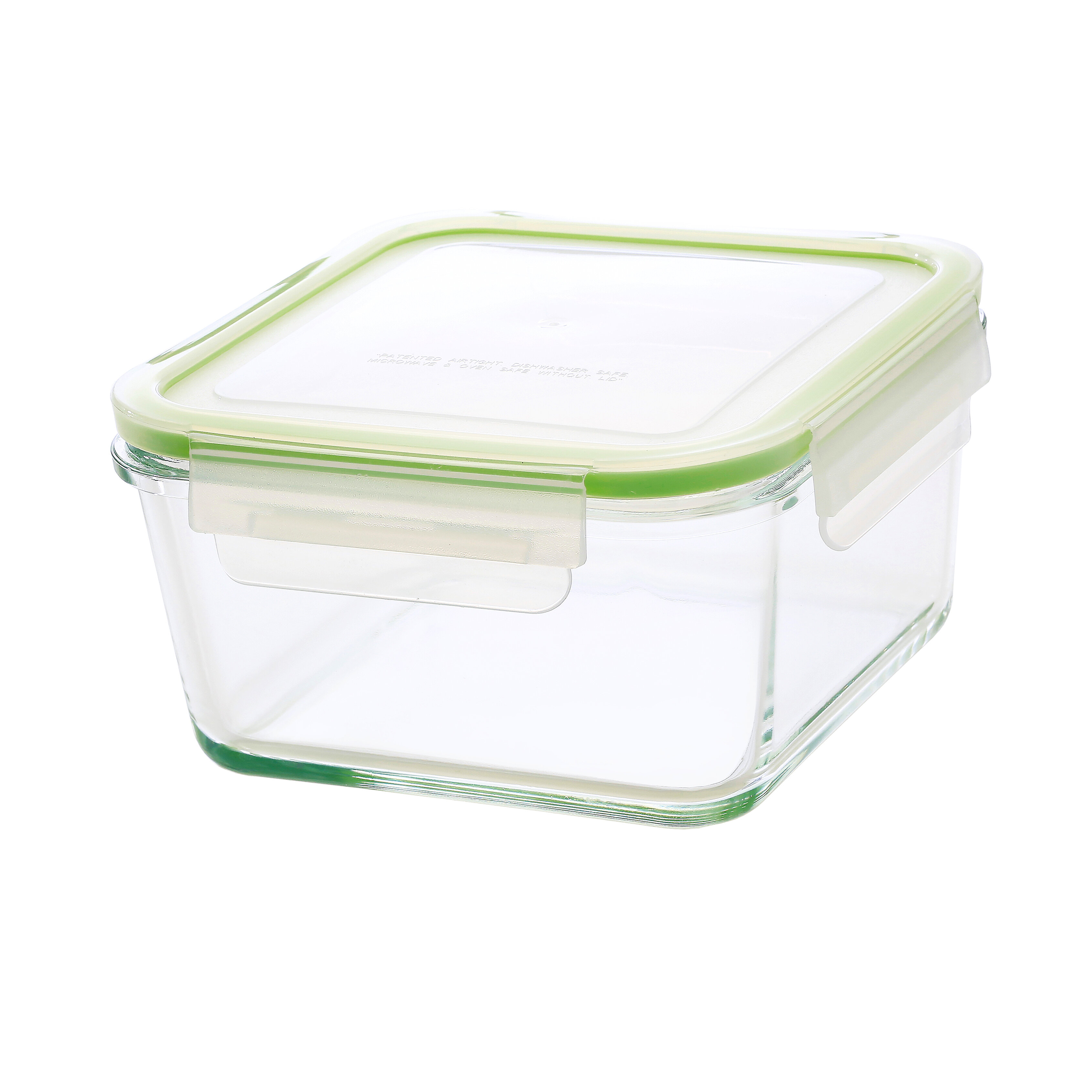 Kinetic GoGreen Glassworks 30 oz 12-Piece Rectangular Oven Safe Glass Food Storage  Container Set with Lid, 6 Glass Containers and 6 Lids 