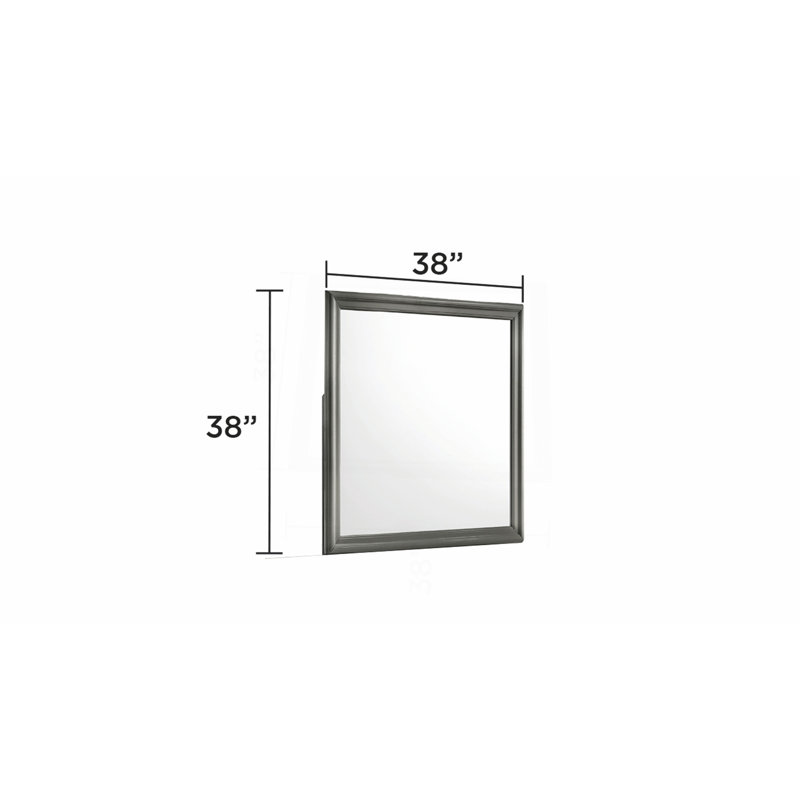Ensemble de chambre double 4 pièces avec tête de lit à DEL en bois gris Blaze, Gris, Lit double