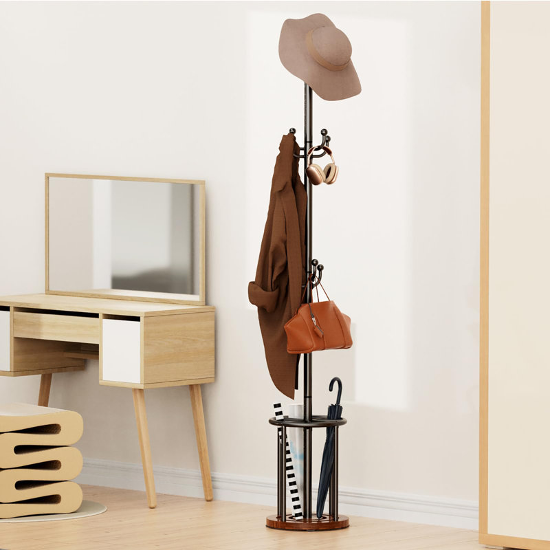 Portemanteau avec porte-parapluie, Brun rustique