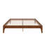 Base de lit plateforme en bois avec support en lattes de bois-106064834