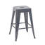 Tabouret à hauteur de comptoir 24 po, ensemble de 2 tabourets de bar en métal sans dossier, non empilable, amovible et facile à assembler, permettant d'économiser de l'espace pour un îlot de cuisine / bar / café / salle à manger (gris)-129691620-129691624-129691622