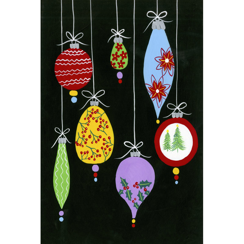 Jazzy Christmas I by Regina Moore - Painting, 122cm H x 81cm W, Black Floater Framed