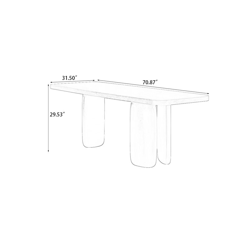Black Rectangular Solid wood Butterfly Leaf  Dining Table, 29.53"H x 31.50"L x 70.87"W