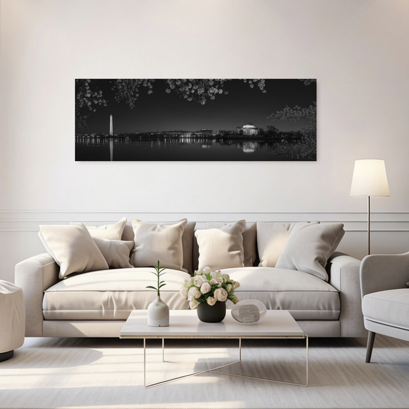 Washington Night Blossoms by Yanny Liu - Wrapped Canvas Panoramic Print, 152.4 cm H x 50.8 cm W
