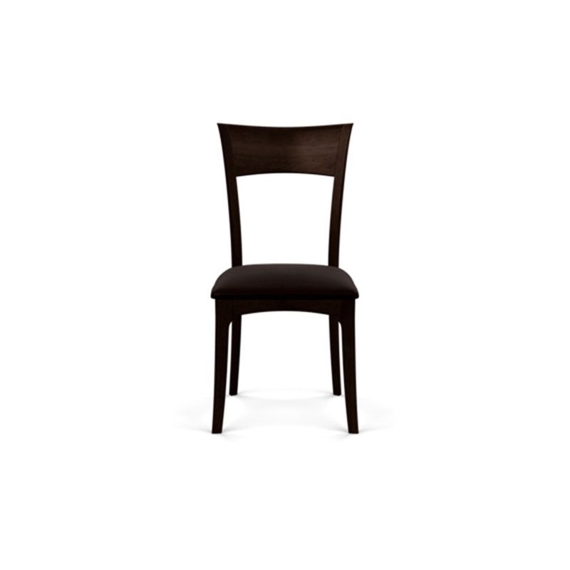Ingrid Upholstered Dining Chair, Smoke Cherry, Ebony Leather